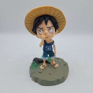 Anime One Piece Monkey D Luffy Nose Picker PVC Action Figure
